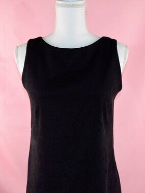 Land's End Women's Black Sleeveless Pencil Dress, Size Petite XS
